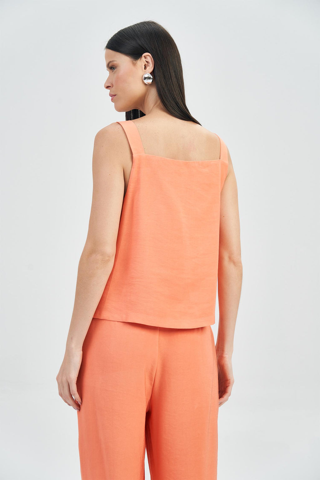 Blusa Fluída com Fenda Feminina Acostamento Indigo Blue