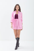 Short em Linho com Nervura ACT Feminino Pink Sunset
