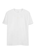 Camiseta Bordado Central Masculina Oversize Acostamento Branco