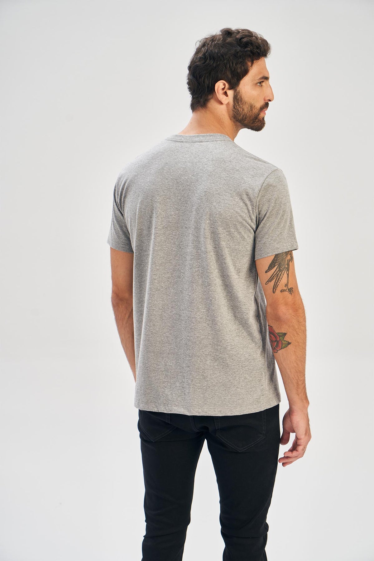 Camiseta Unknown Masculina Acostamento Mescla Grafite