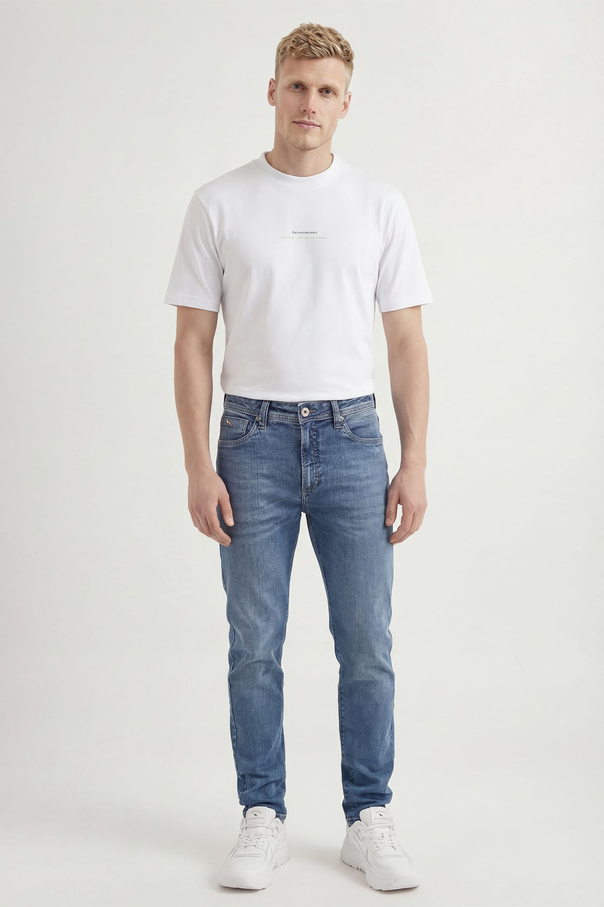 Calça Jeans Rock Urban Masculina Acostamento Jeans Intermediario
