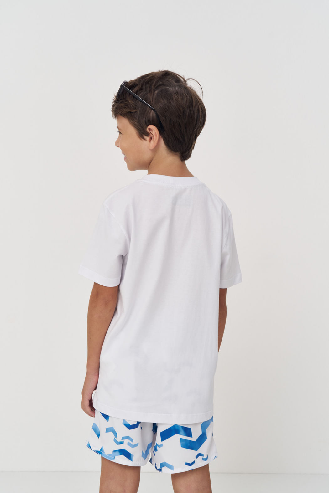 Camiseta Casual Lobo Menino Acostamento Next Branco