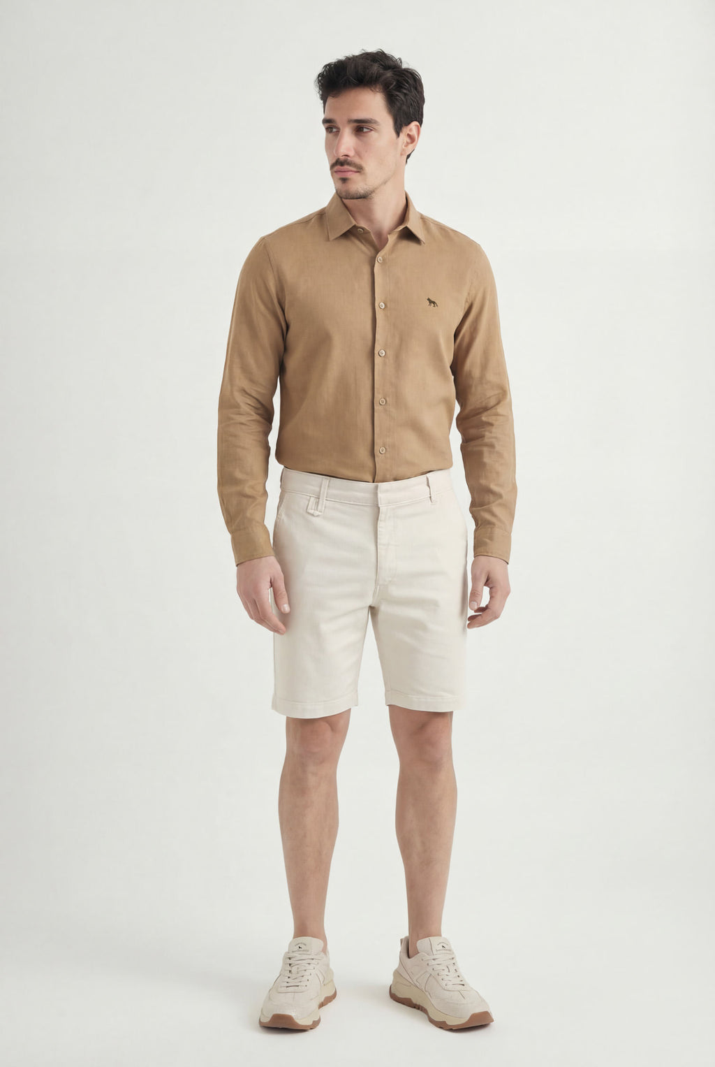 Bermuda Chino Fit Resort Masculina Acostamento Natural
