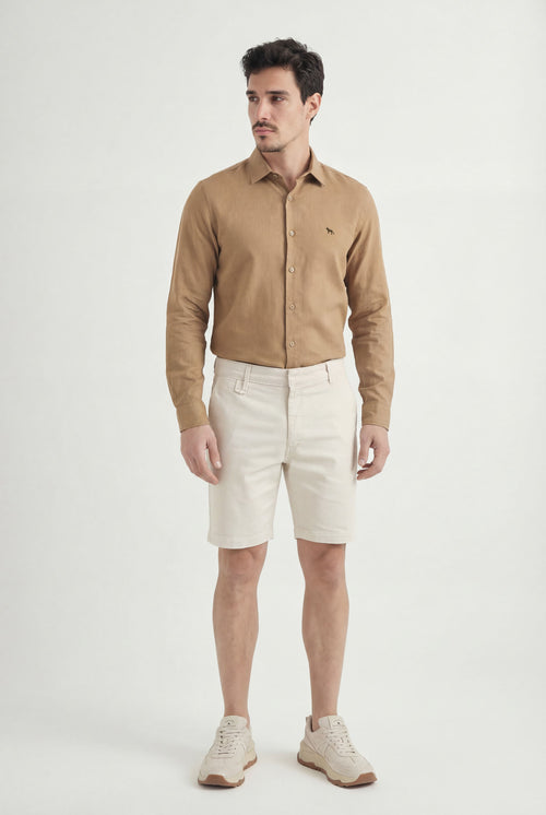 Bermuda Chino Fit Resort Masculina Acostamento Natural