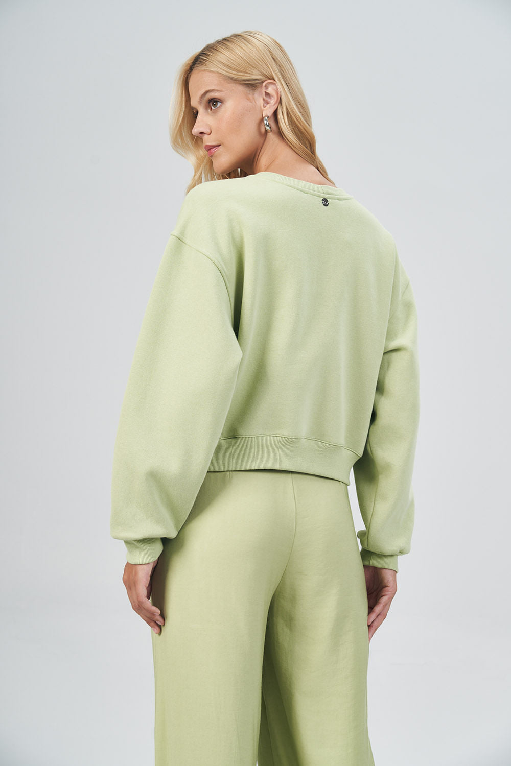 Blusão Moletom Fashion Feminino Acostamento Matcha