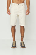 Bermuda Clássica Sarja Masculina Acostamento Off White
