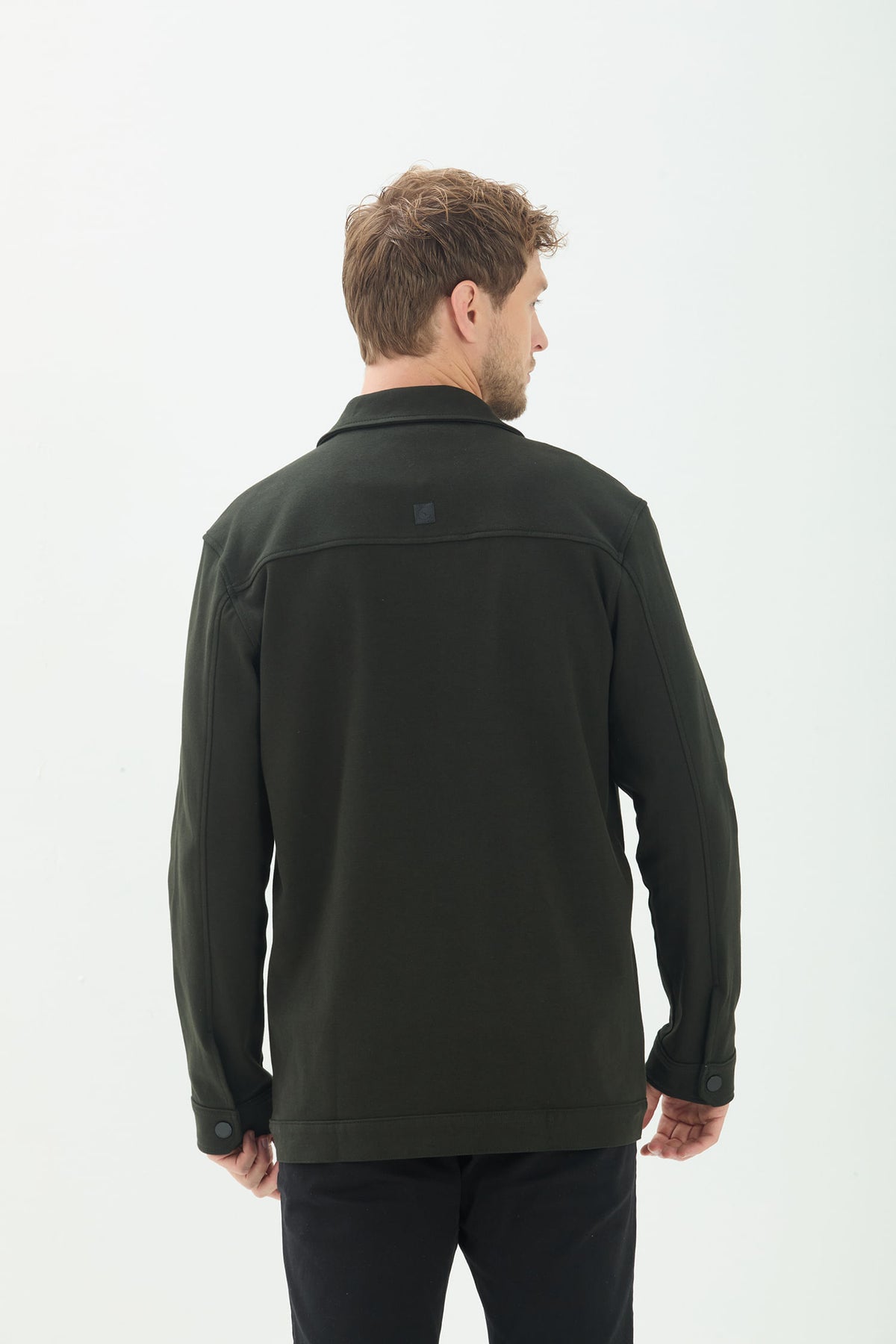 Jaqueta Tech Moletom Com Bolsos Masculina Acostamento Verde Folhagem