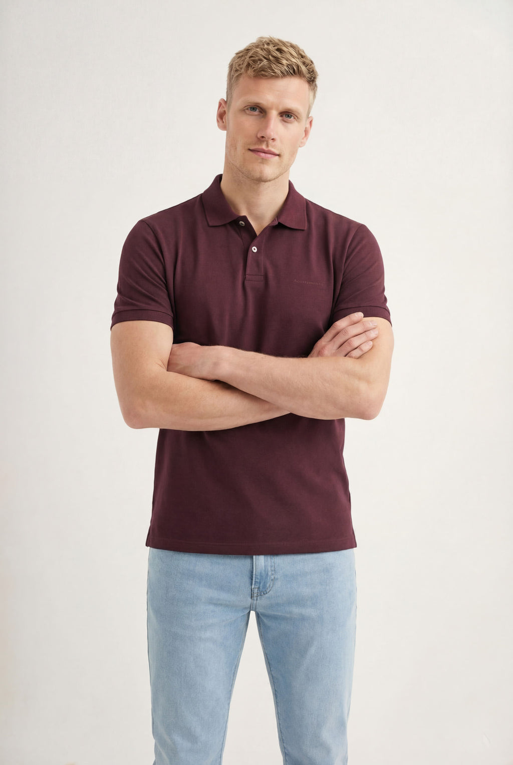Polo Casual Elastano Masculina Acostamento Preto
