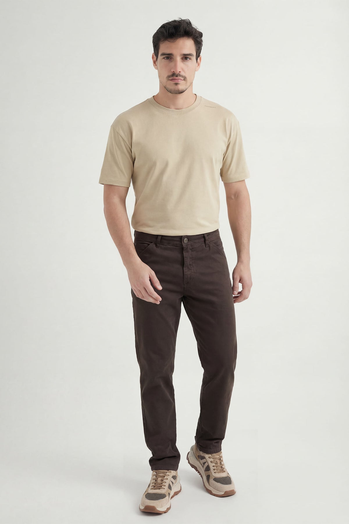 Calça Chino Regular Masculina Acostamento Capuccino