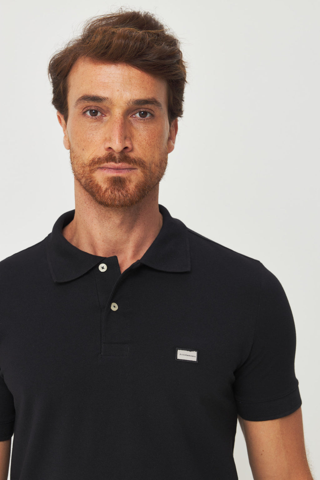 Polo Básica Tag Masculino Acostamento Preto