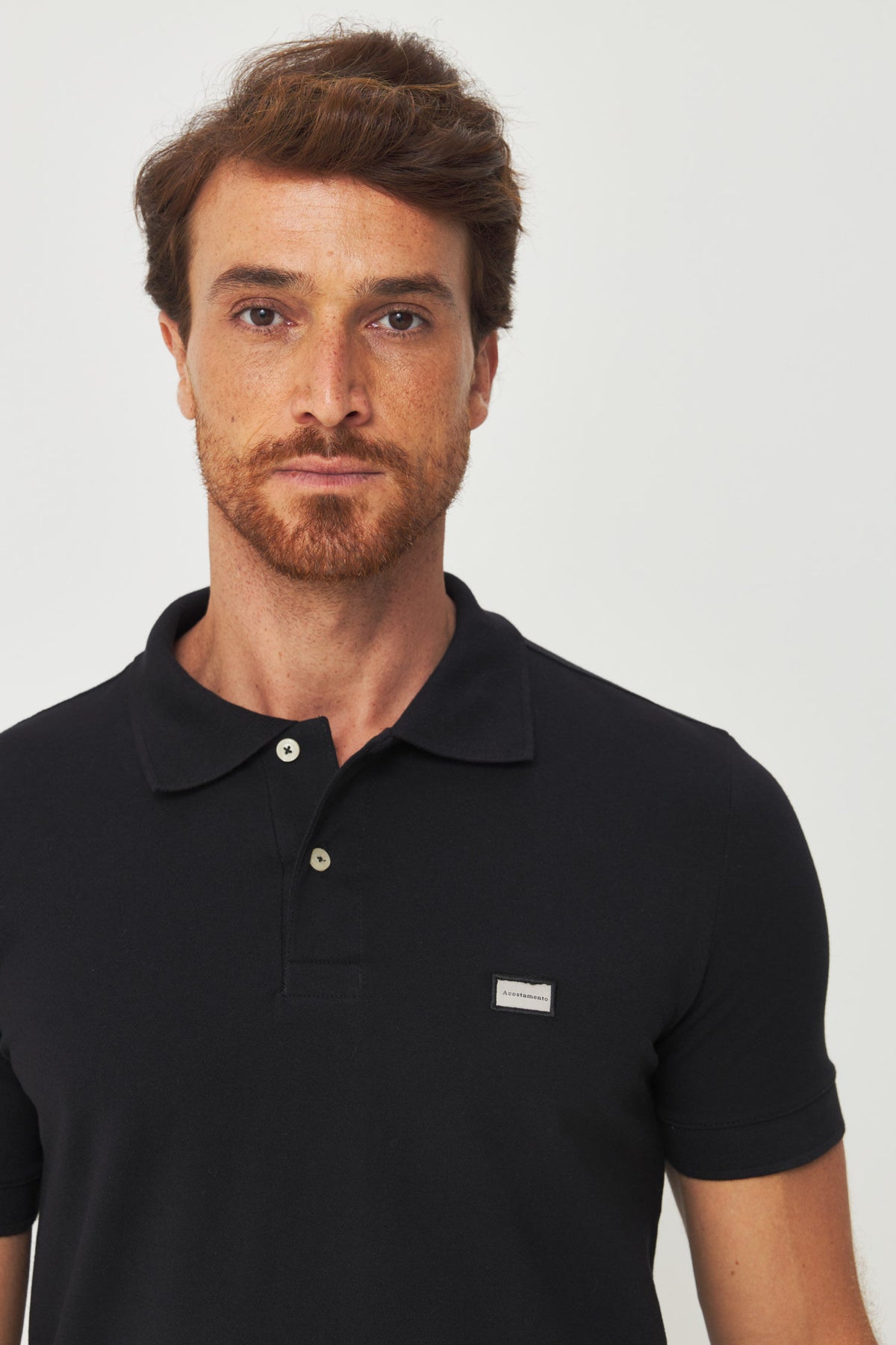 Polo Básica Tag Masculino Acostamento Preto