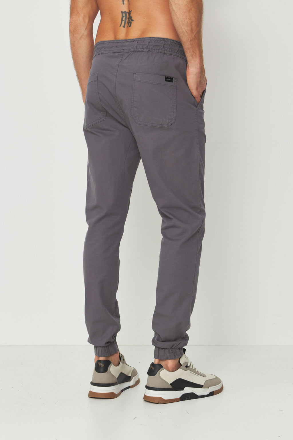 Calça Sarja Jogger Masculina Acostamento Chumbo