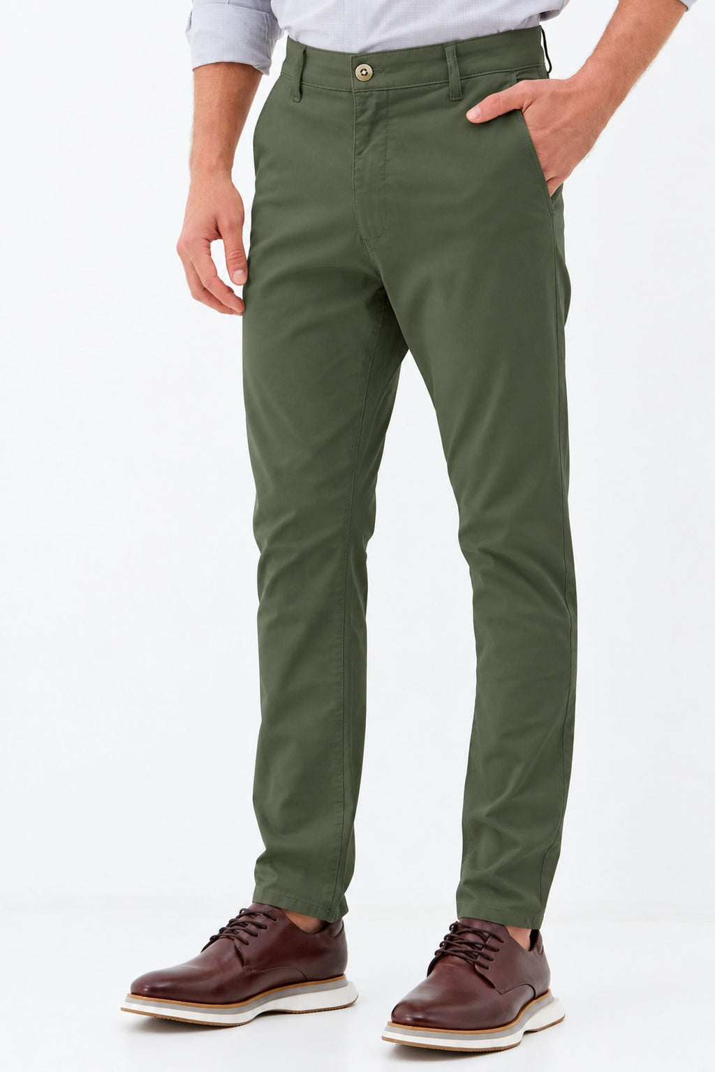 Calça Scrivania Clássica Masculina Acostamento Verde Byron