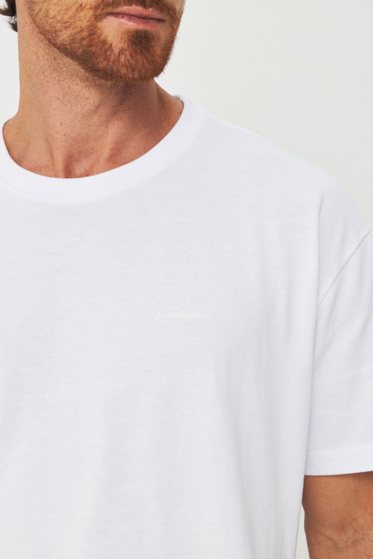 Camiseta Bigshirt Casual Masculino Acostamento Branco