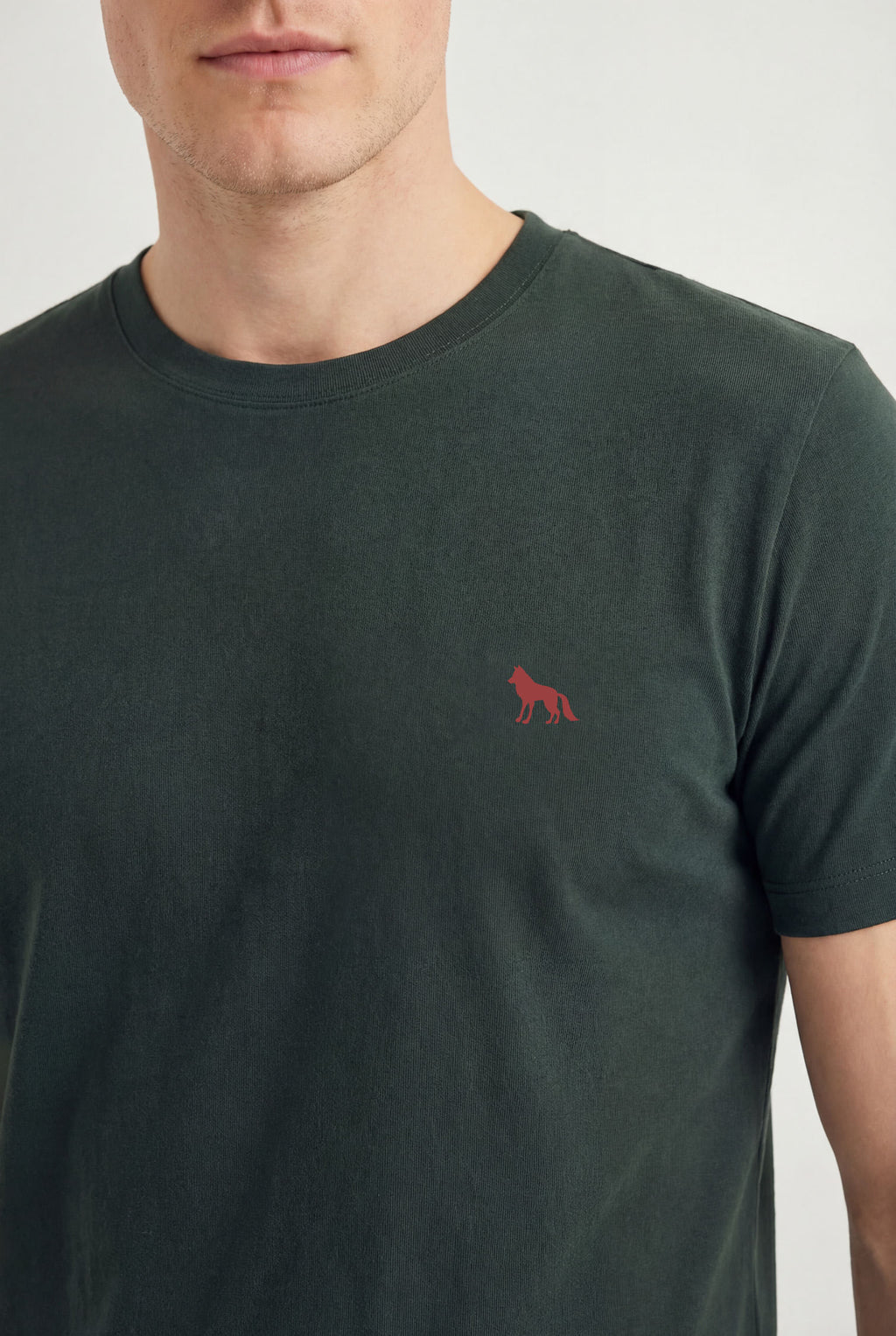 Camiseta Com Elastano Casual Masculina Acostamento Verde Folhagem