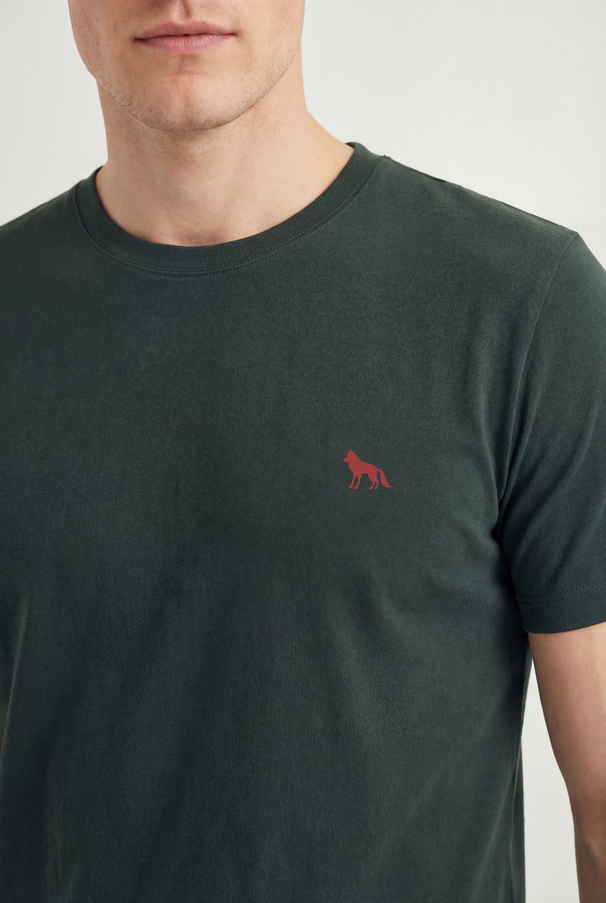 Camiseta Com Elastano Casual Masculina Acostamento Verde Folhagem