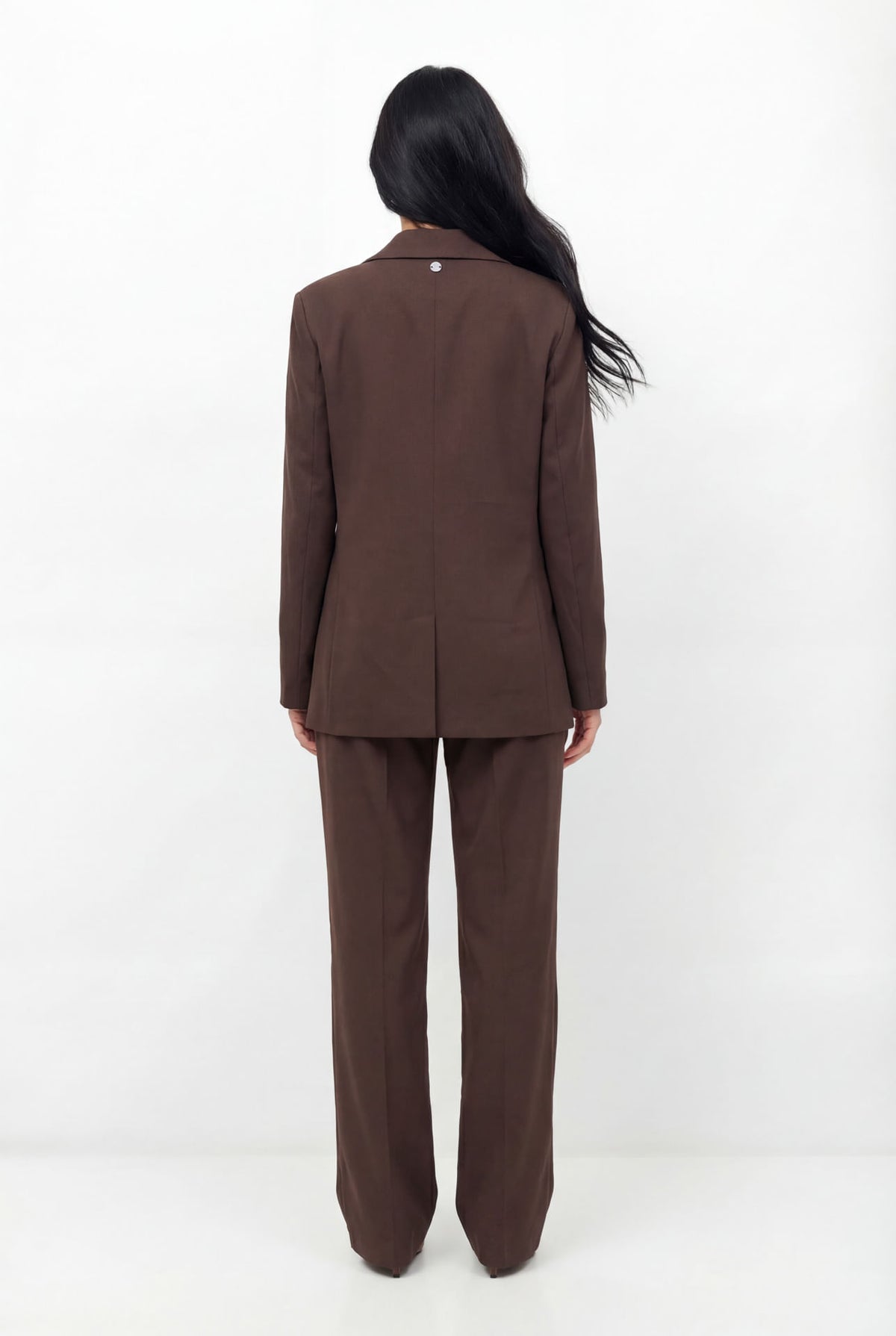Blazer Alfaiataria Com Bolsos ACT Feminino Deep Brown