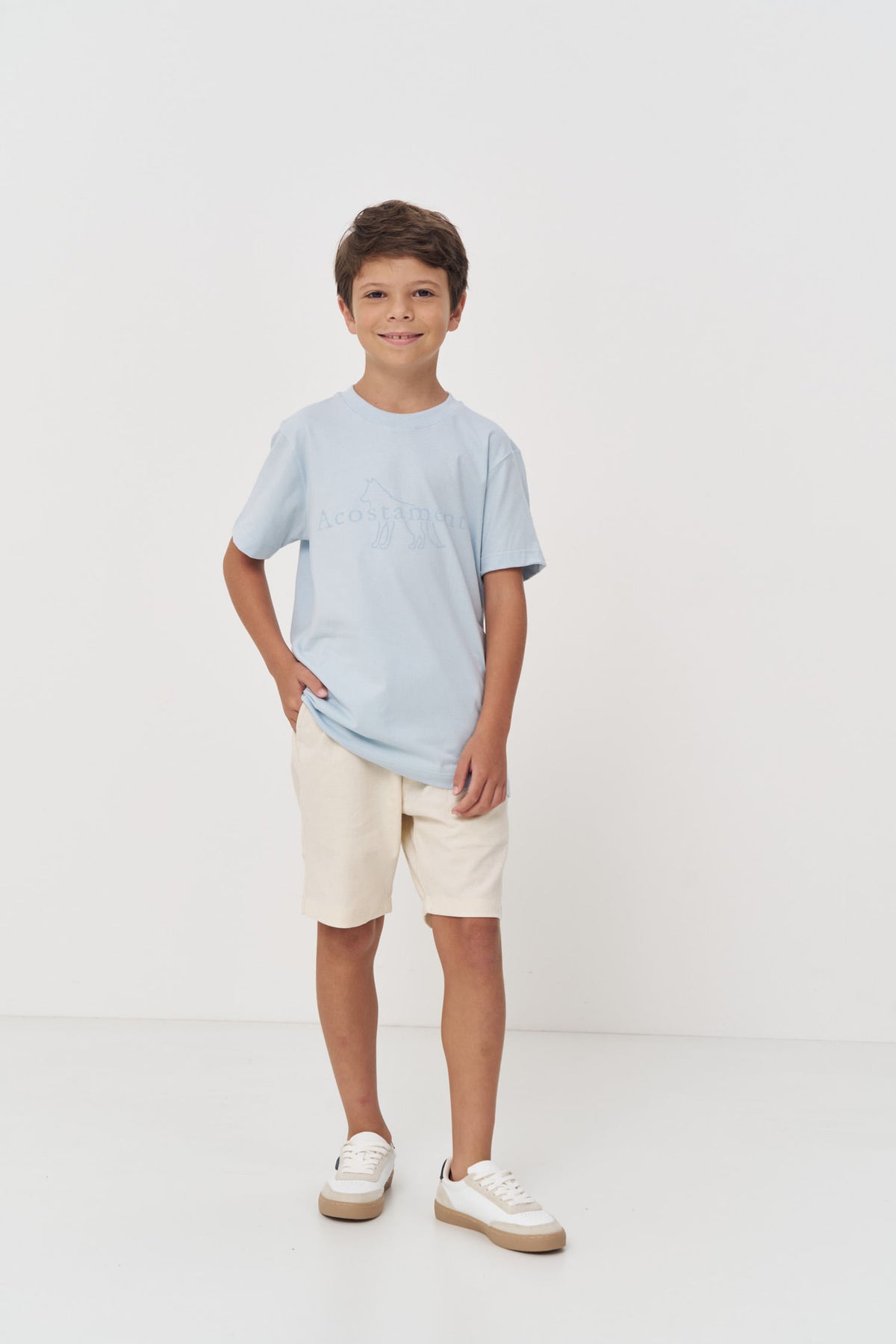 Camiseta Moderna Menino Acostamento Next Azul Maresia