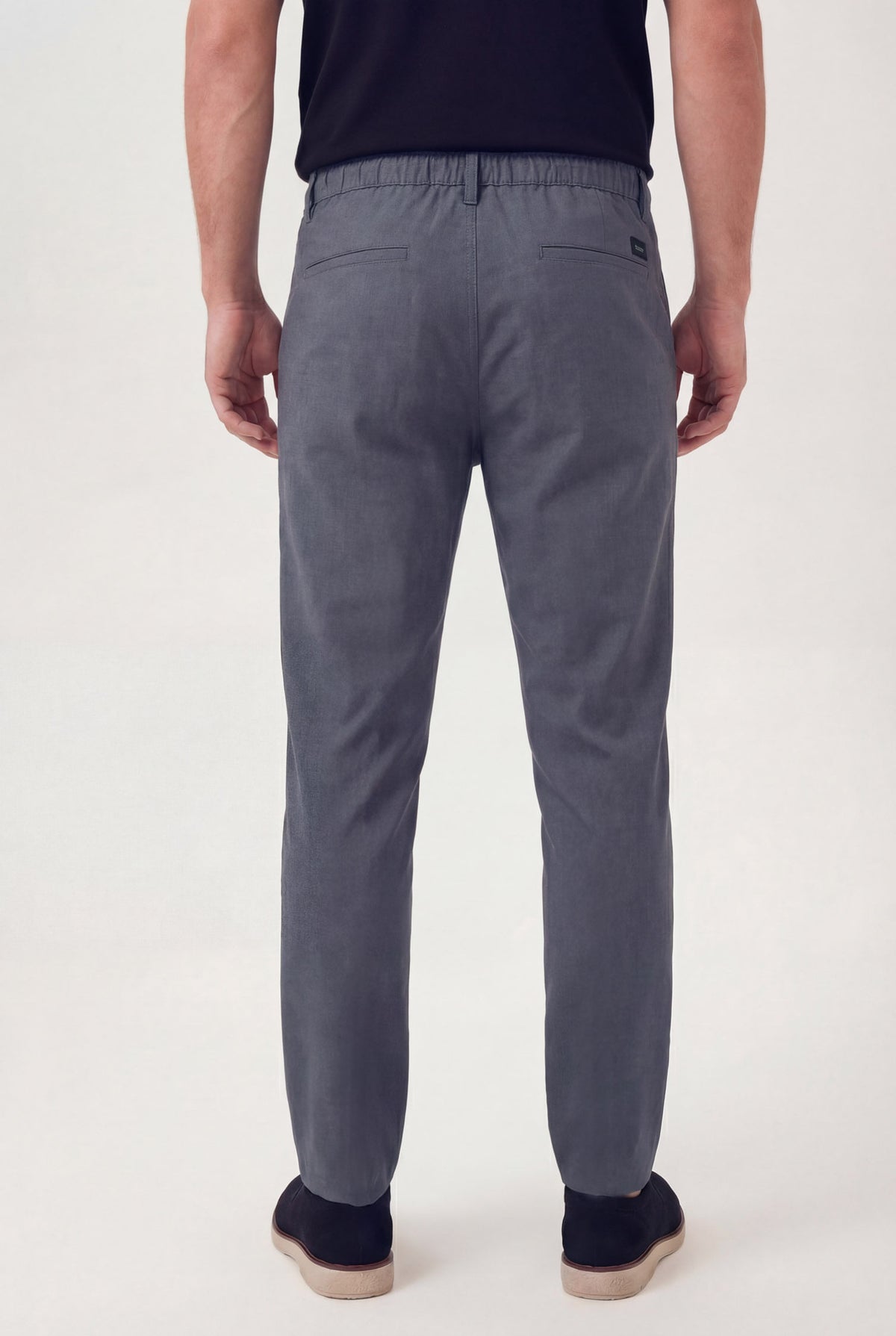 Calça Alfaiatada Com Pregas Masculina Acostamento Azul