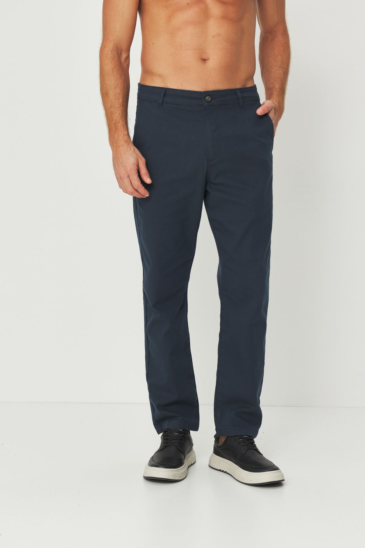 Calça Chino Rock Masculina Acostamento Marinho