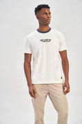 Camiseta Gola Color Masculina Acostamento Off White