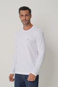 Camiseta Manga Longa Masculina Acostamento Branco