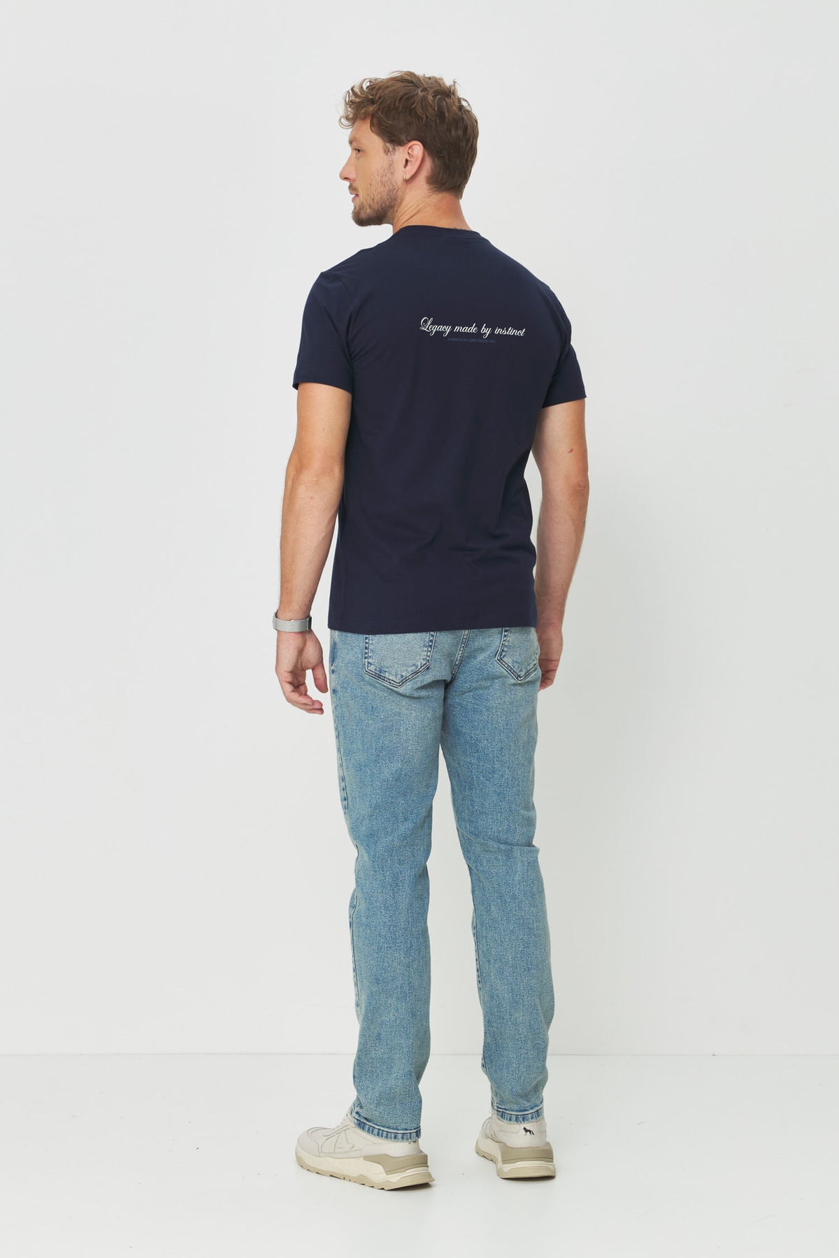 Camiseta Duo Lobo Masculina Acostamento Marinho