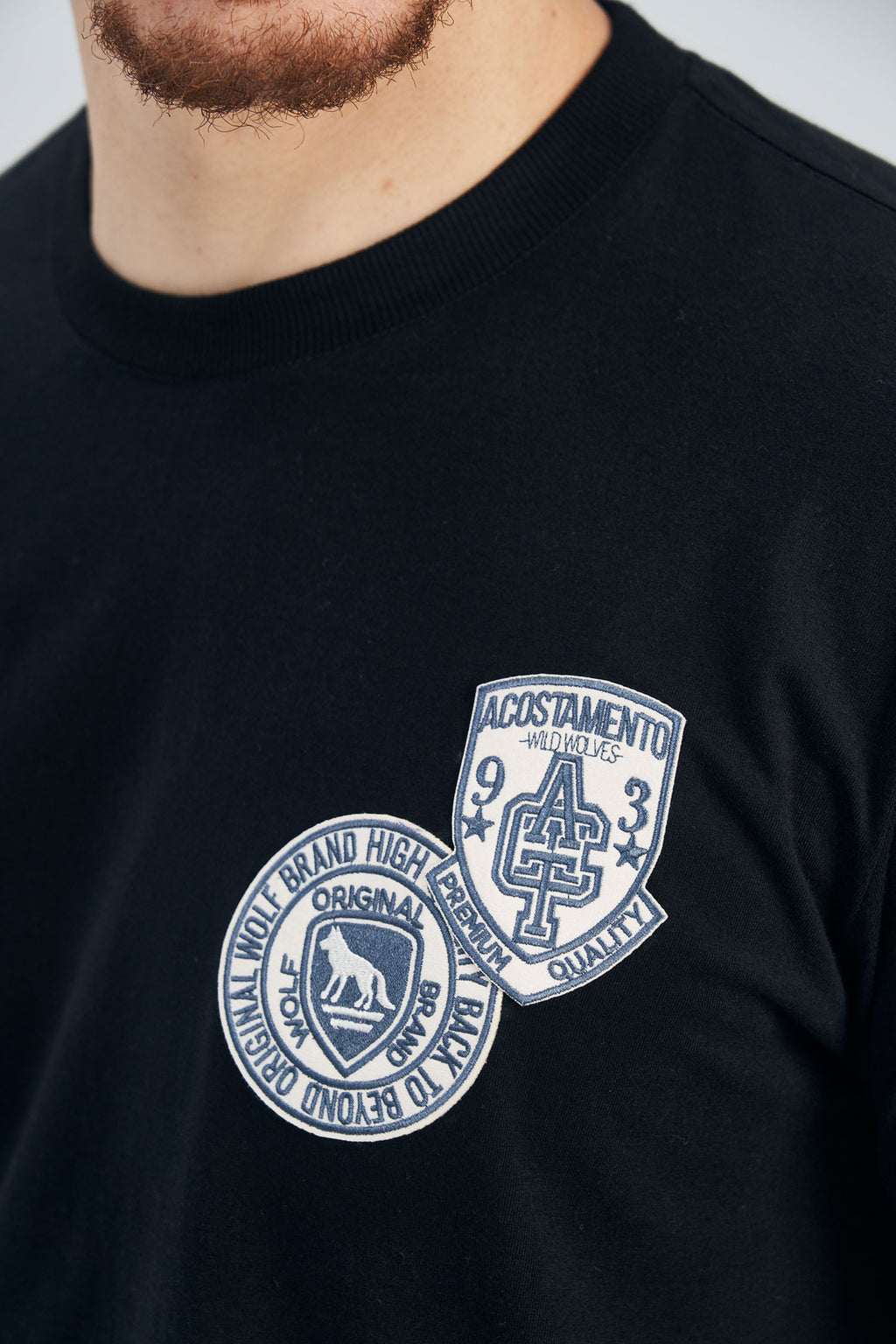 Camiseta Double Shield Masculina Acostamento Preto