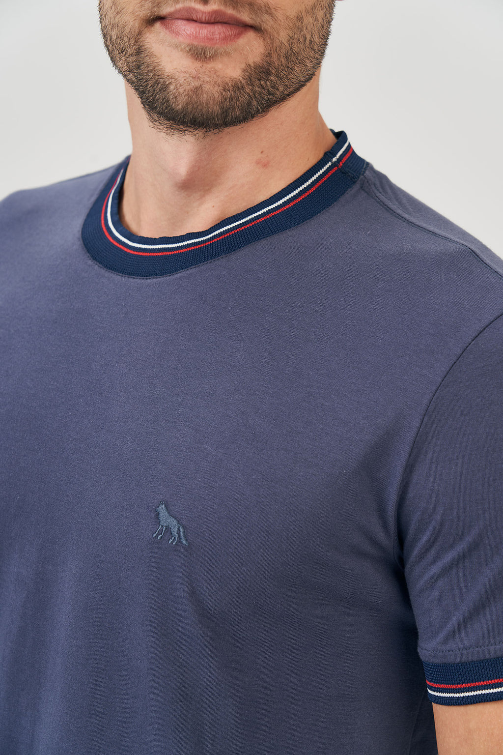 Camiseta Contraste Masculina Acostamento Preto
