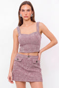 Top Texturizado Com Alças ACT Feminino Hot Red