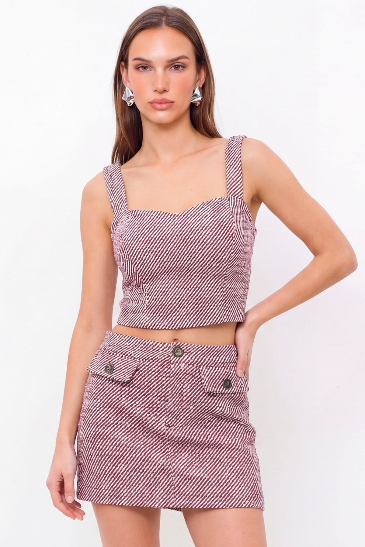 Top Texturizado Com Alças ACT Feminino Hot Red