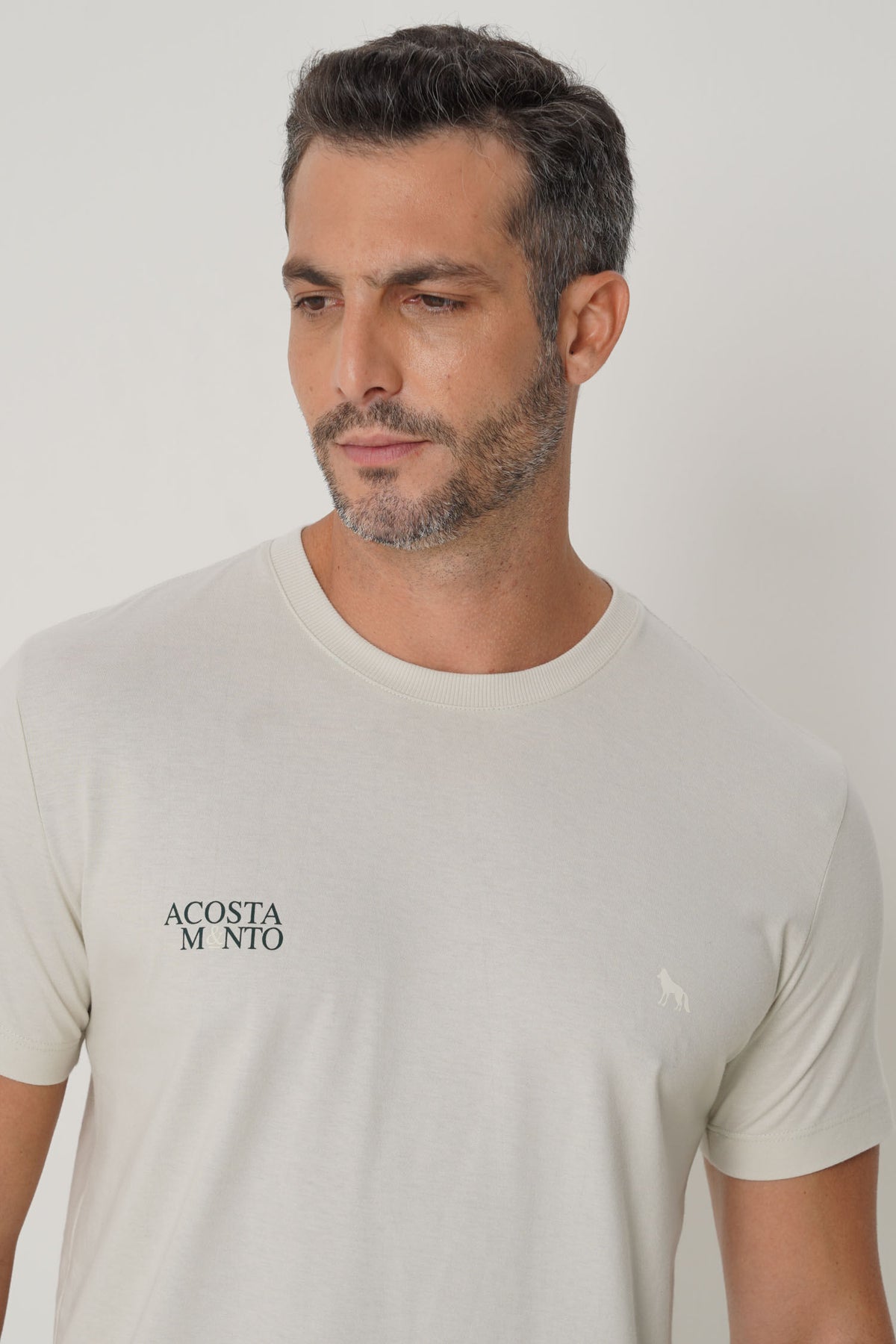 Camiseta Road Casual Masculina Acostamento Cinza Gelo