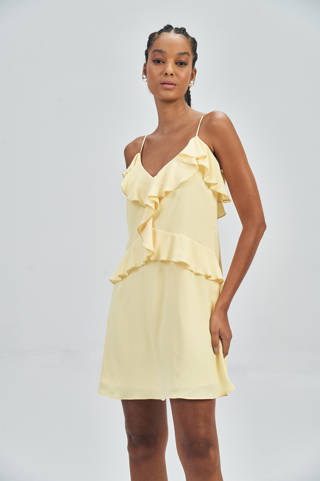 Vestido Curto Romantic Feminino Acostamento Preto