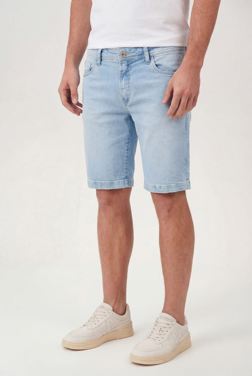 Bermuda Jeans Básica Masculina Acostamento Jeans Claro
