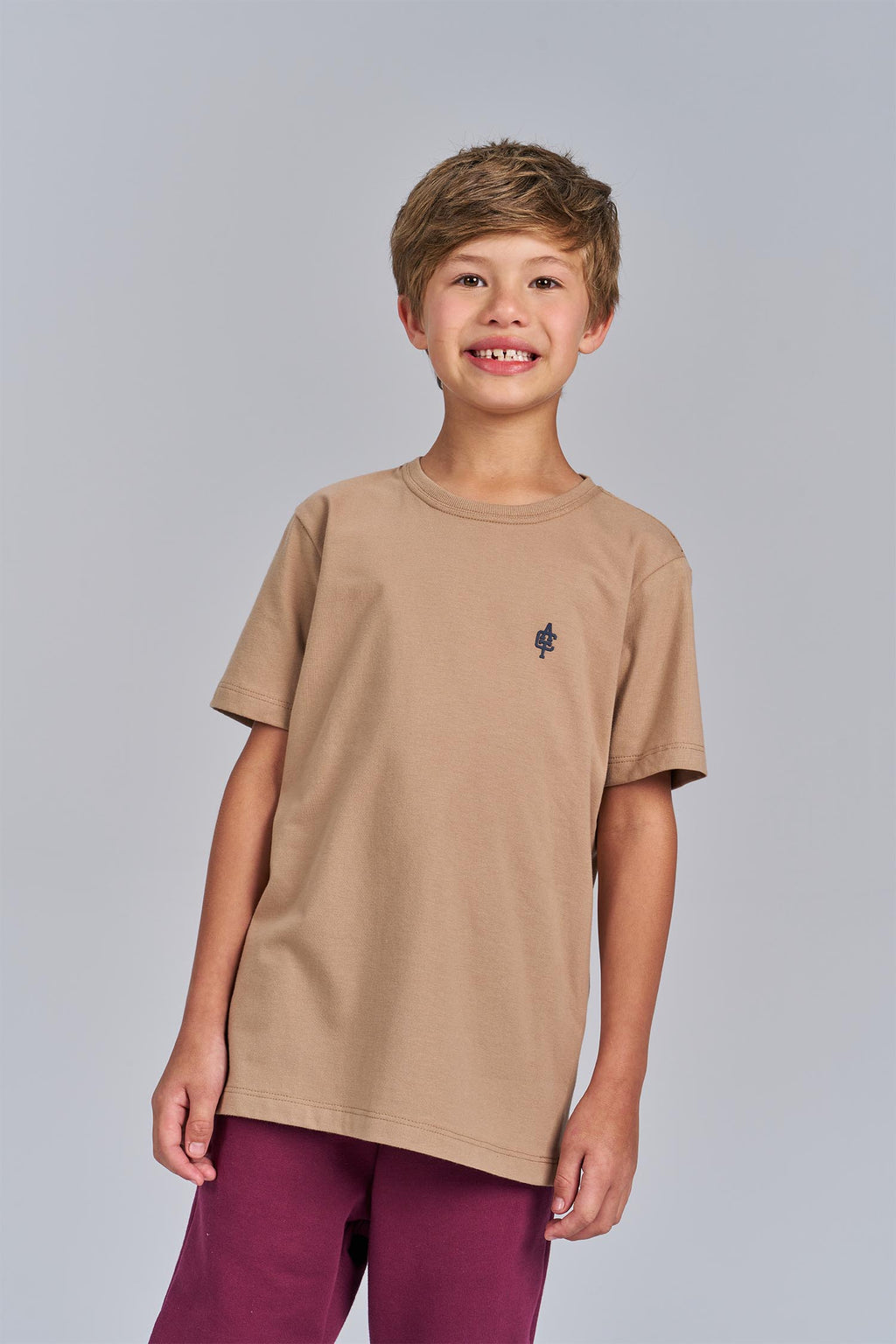 Camiseta Essential Menino Acostamento Next Bege Caqui