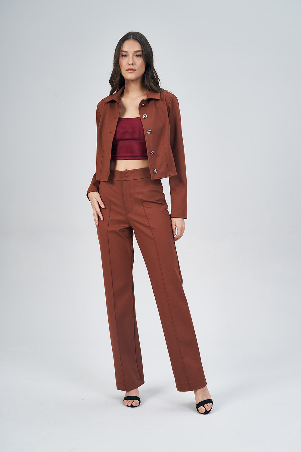 Top Canelado Essential Feminino Acostamento Berry