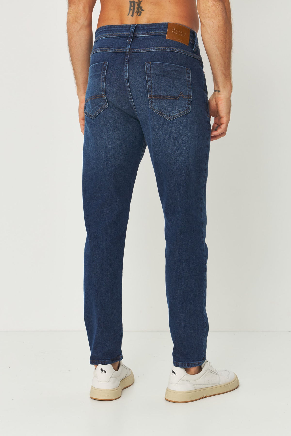 Calça Jeans Skinny Cropped Masculina Acostamento Jeans Escuro