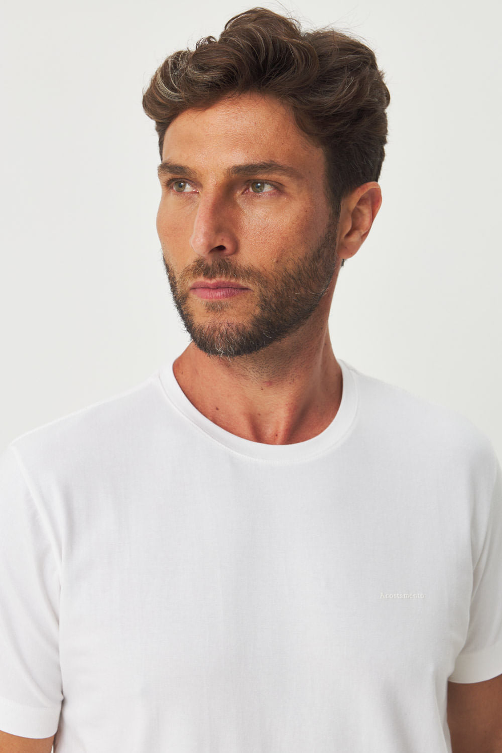 Camiseta Mini Lettering Masculina Acostamento Off White