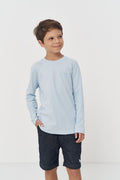 Camiseta Manga Longa Menino Acostamento Next Azul Maresia