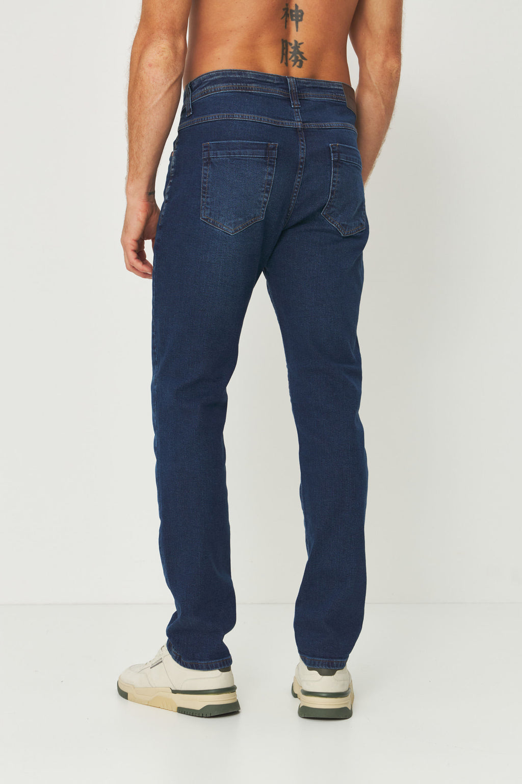 Calça Jeans Rock Masculina Acostamento Jeans Escuro