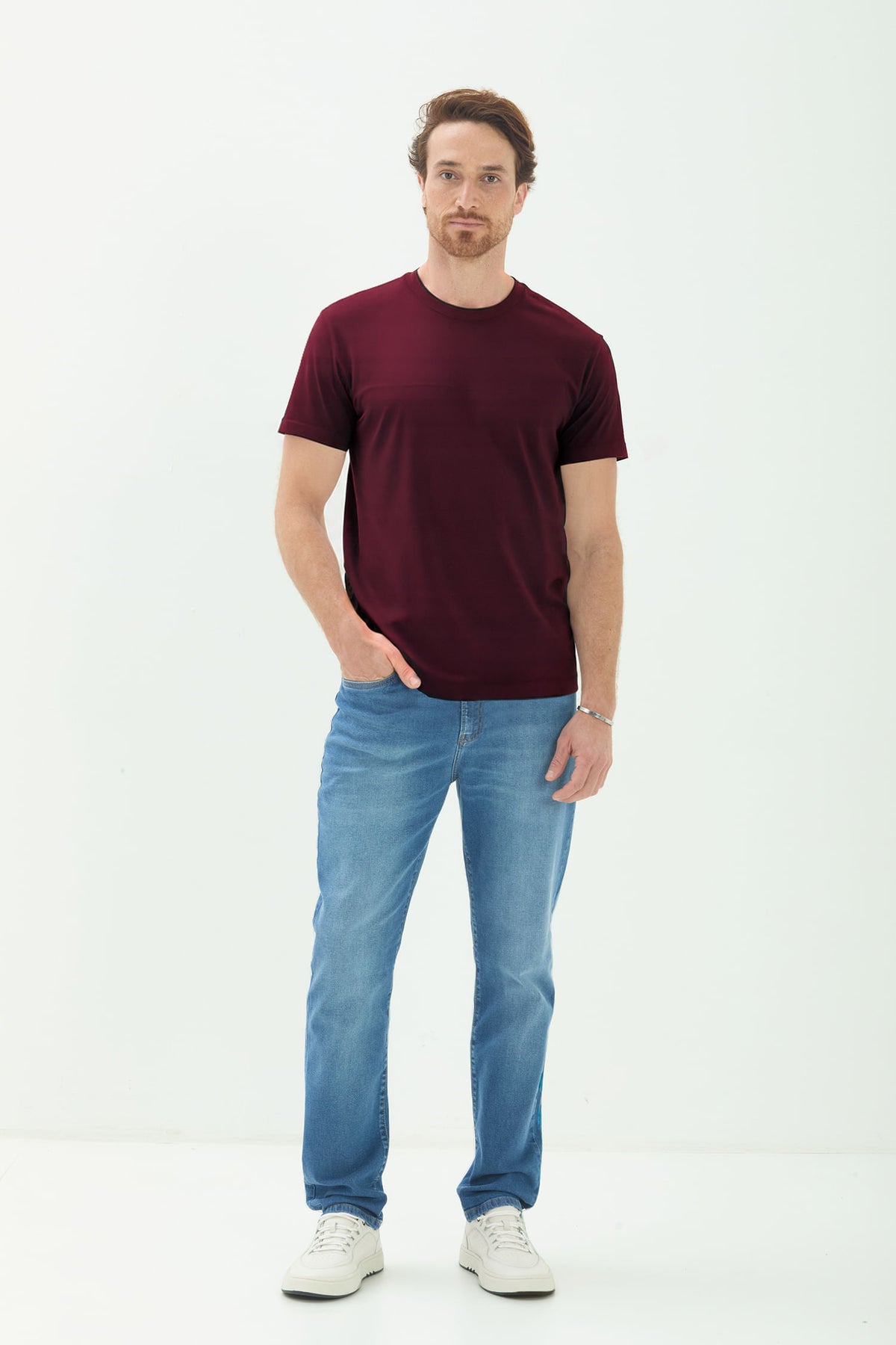 Camiseta Casual Bordada Masculina Acostamento Barca