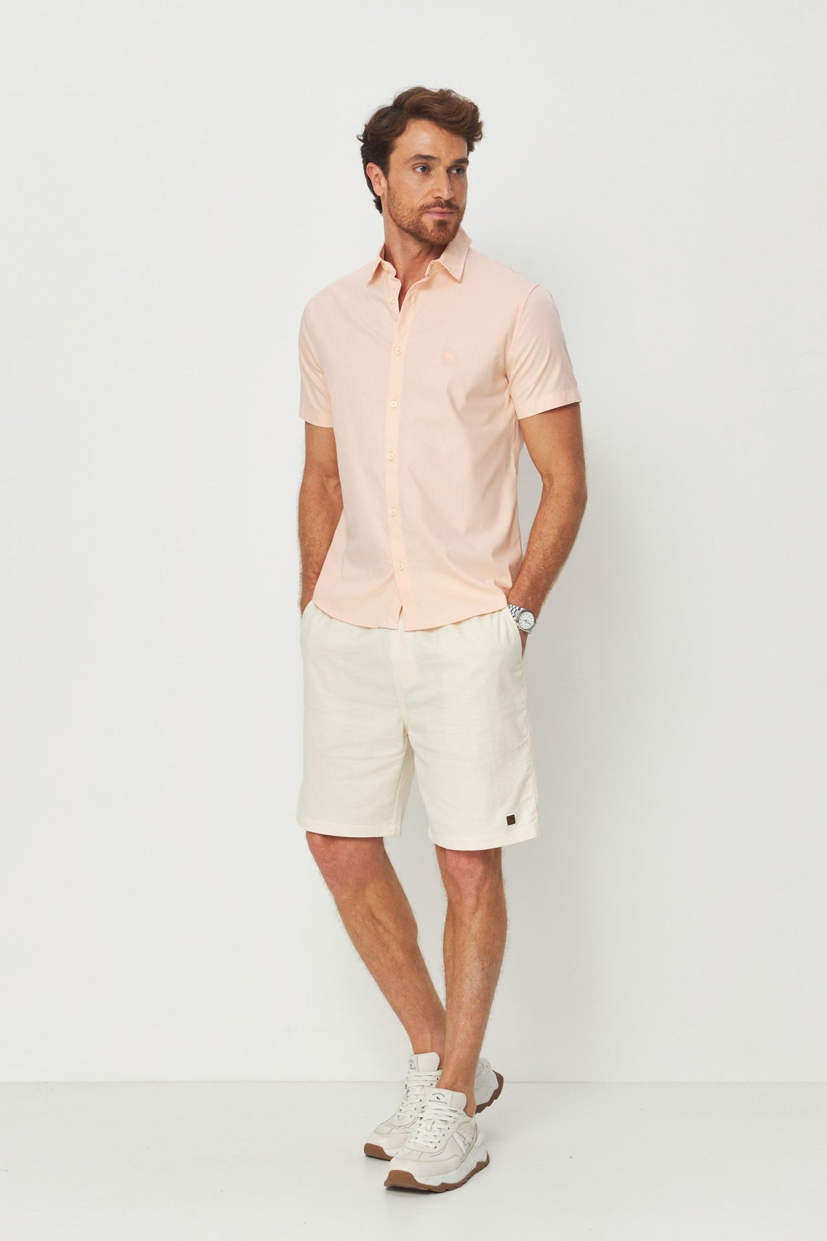 Bermuda Com Cordão Masculina Acostamento Natural