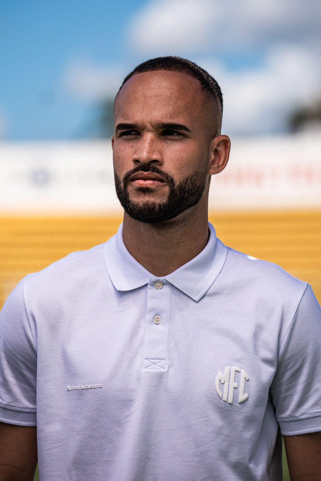Polo Mirassol Masculina Acostamento Branco