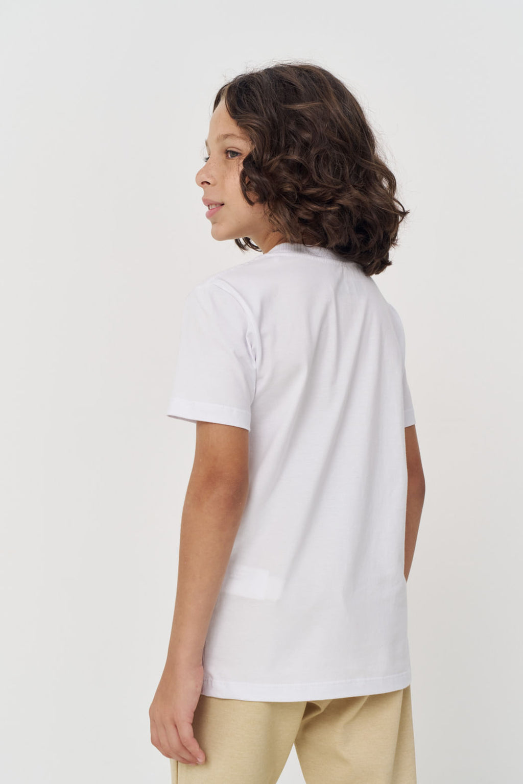 Camiseta Algodão Estampada Menino Acostamento Next Branco