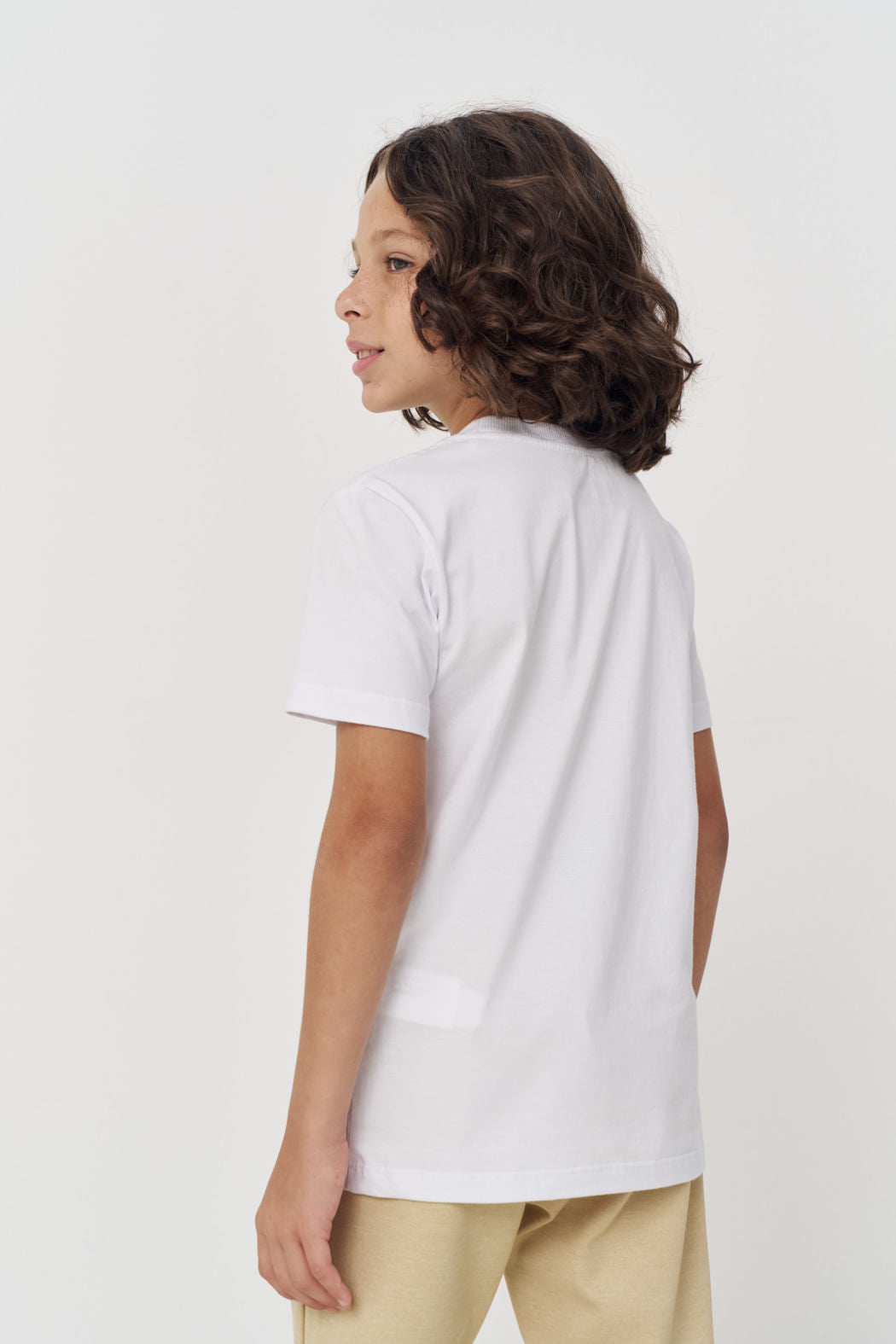 Camiseta Algodão Estampada Menino Acostamento Next Branco