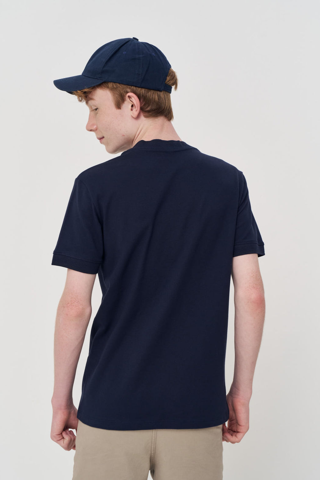 Camiseta Malha Piquet Menino Acostamento Next Marinho