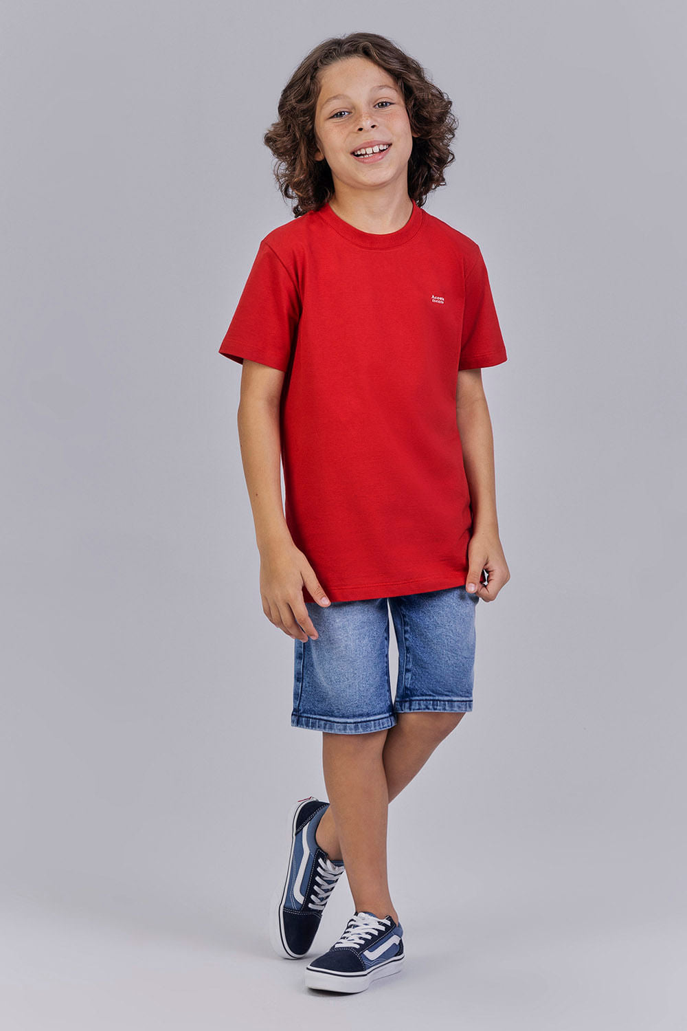 Camiseta Mini Letters Menino Acostamento Next Vermelho Chilli