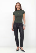 T-Shirt Casual  ACT Feminina Midnight Green