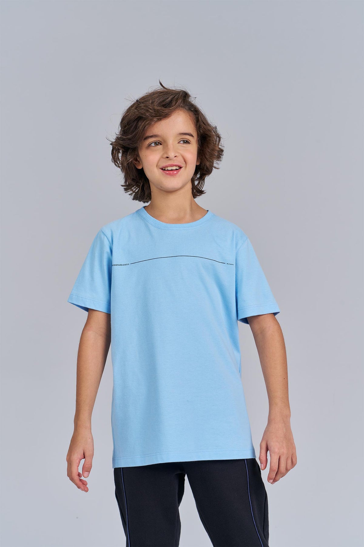 Camiseta Line Menino Acostamento Next Rosa Antigo
