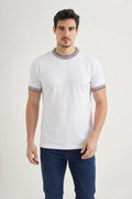 Camiseta Gola Frisos Masculina Acostamento Branco